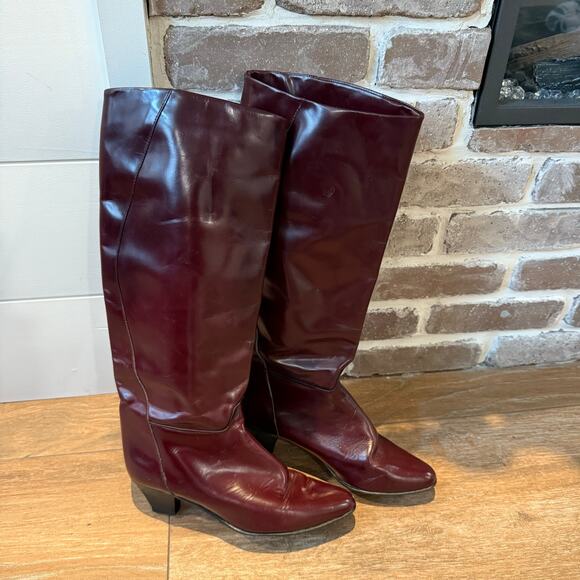 Charles David Vintage Red Boots Size 8AA - Picture 5 of 10